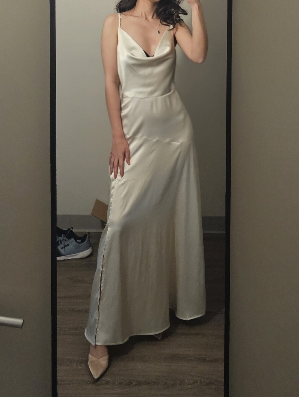 Champagne Satin Dress